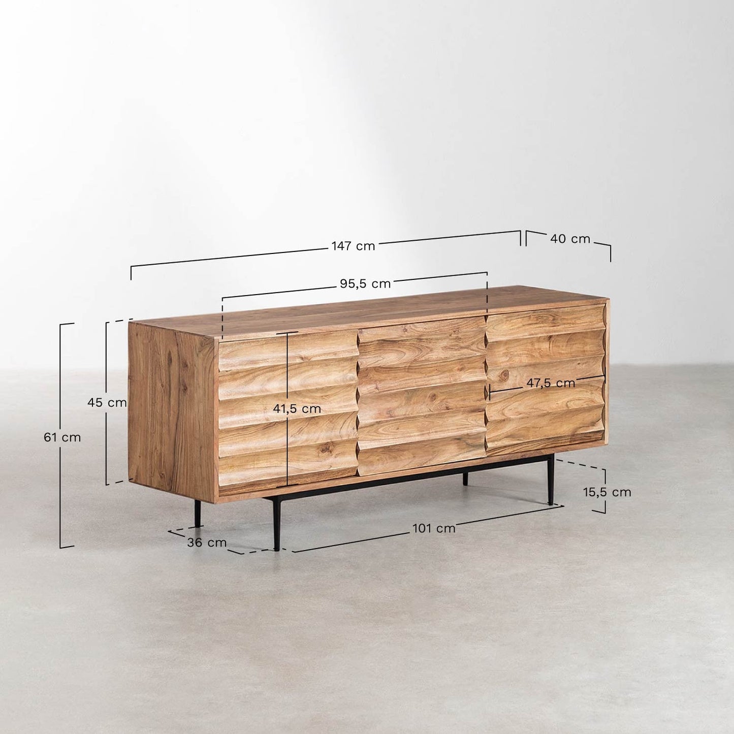 Acacia Wooden TV Cabinet Petter